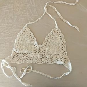 Lace halter top